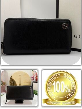ELEGANT GUCCI GG LOGO RED & GREEN WEB STRIPED WALLET!